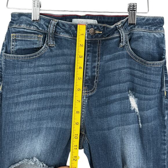 Cello Jeans Blue Ripped Distressed Whiskering‎ Skinny Fit Jeans Size 13 - Picture 7 of 8